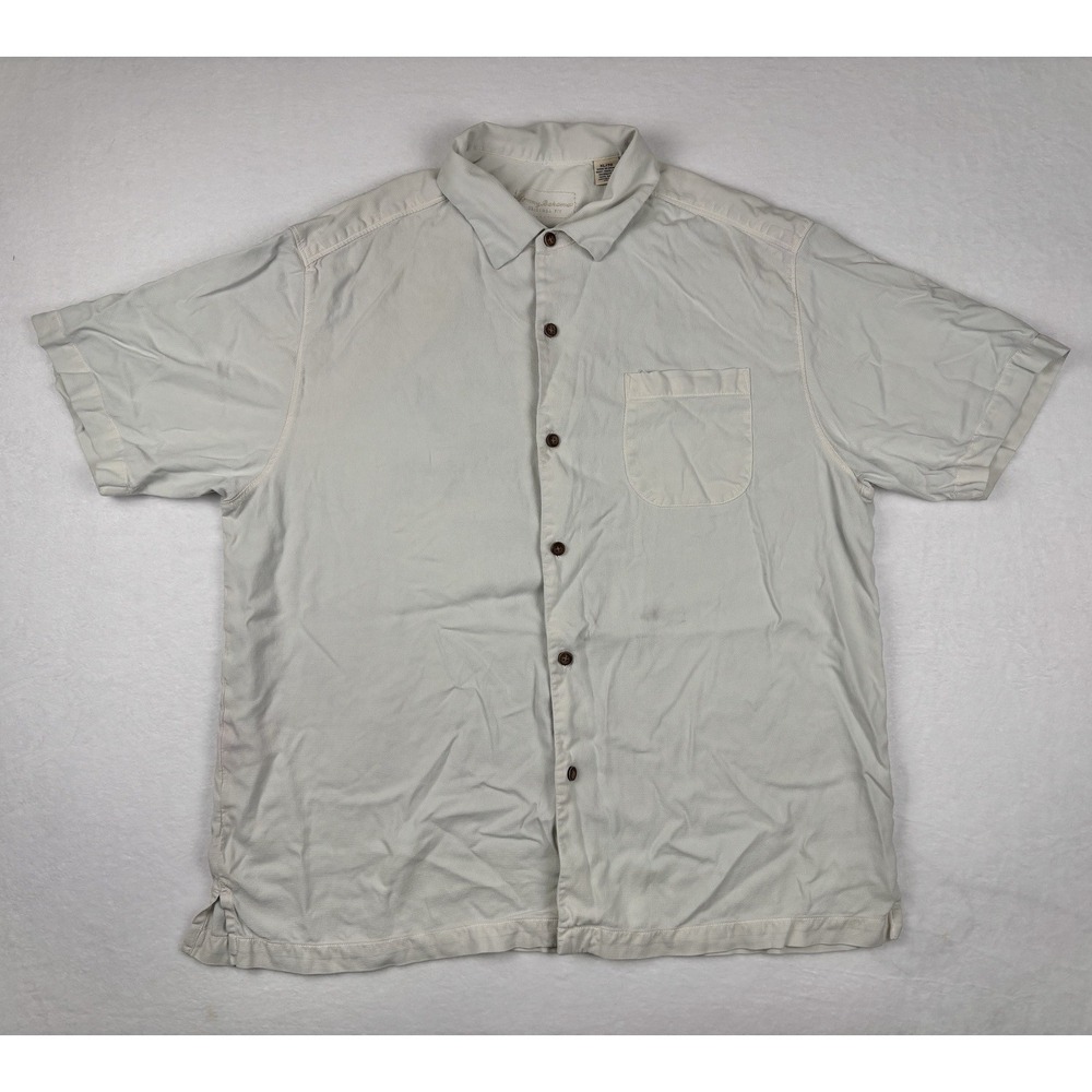 Tommy Bahama Dirty Shark‎ Martini Silk Button Shirt Mens XL Short Sleeve